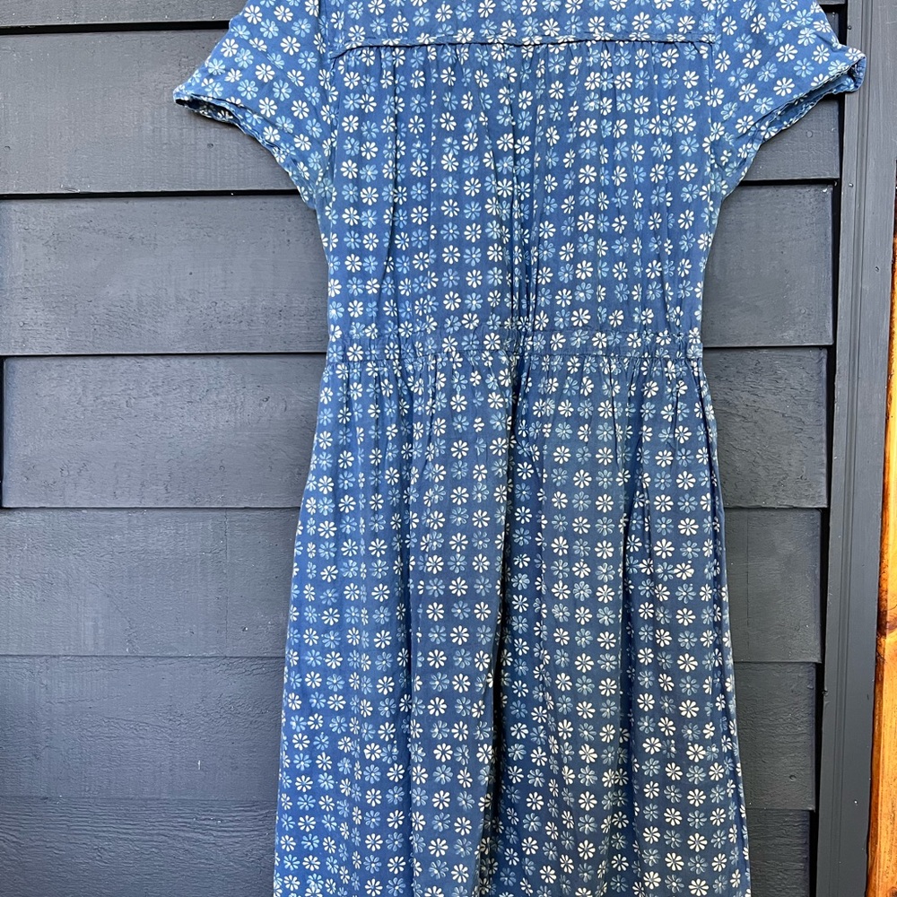 Christy Dawn Blue Floral Cotton Wrap Dress - Picture 3 of 4